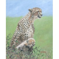 Mother Cheetah with cub